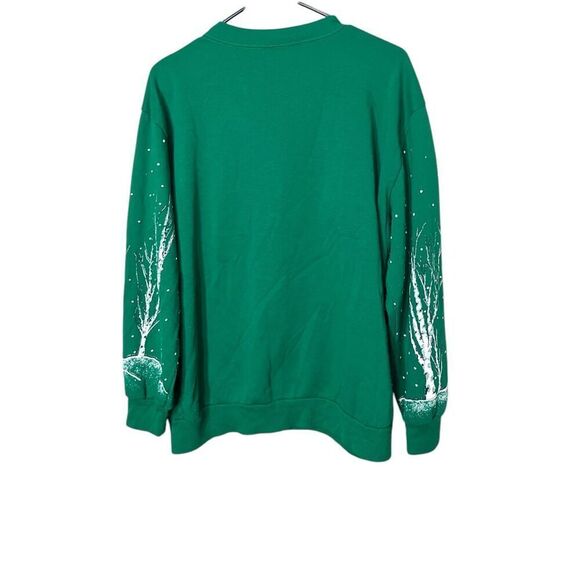 Vintage Holiday Time Santa Claus Winter Forest Crewneck Size‎ M - Picture 7 of 7